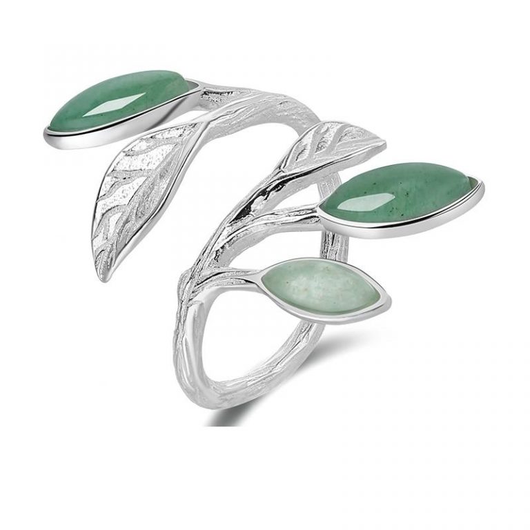 Spring in the Air Leaves Handmade Ring - Aventurine Stone Jewelry ...