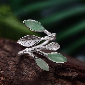 Spring in the Air Leaves Handmade Ring