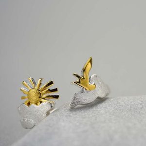 Morning Skies Handmade Adjustable Ring