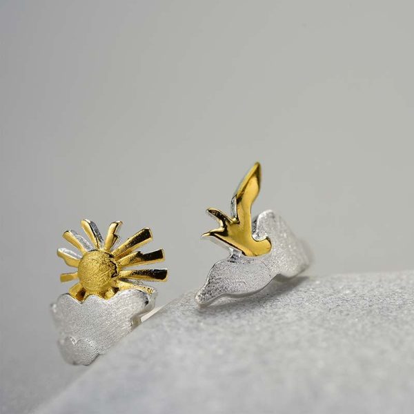 Morning Skies Handmade Adjustable Ring